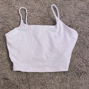 Athletic white tank top